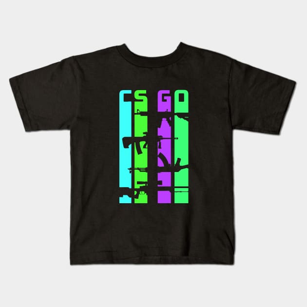 CS:GO Gun Kids T-Shirt by Lolebomb